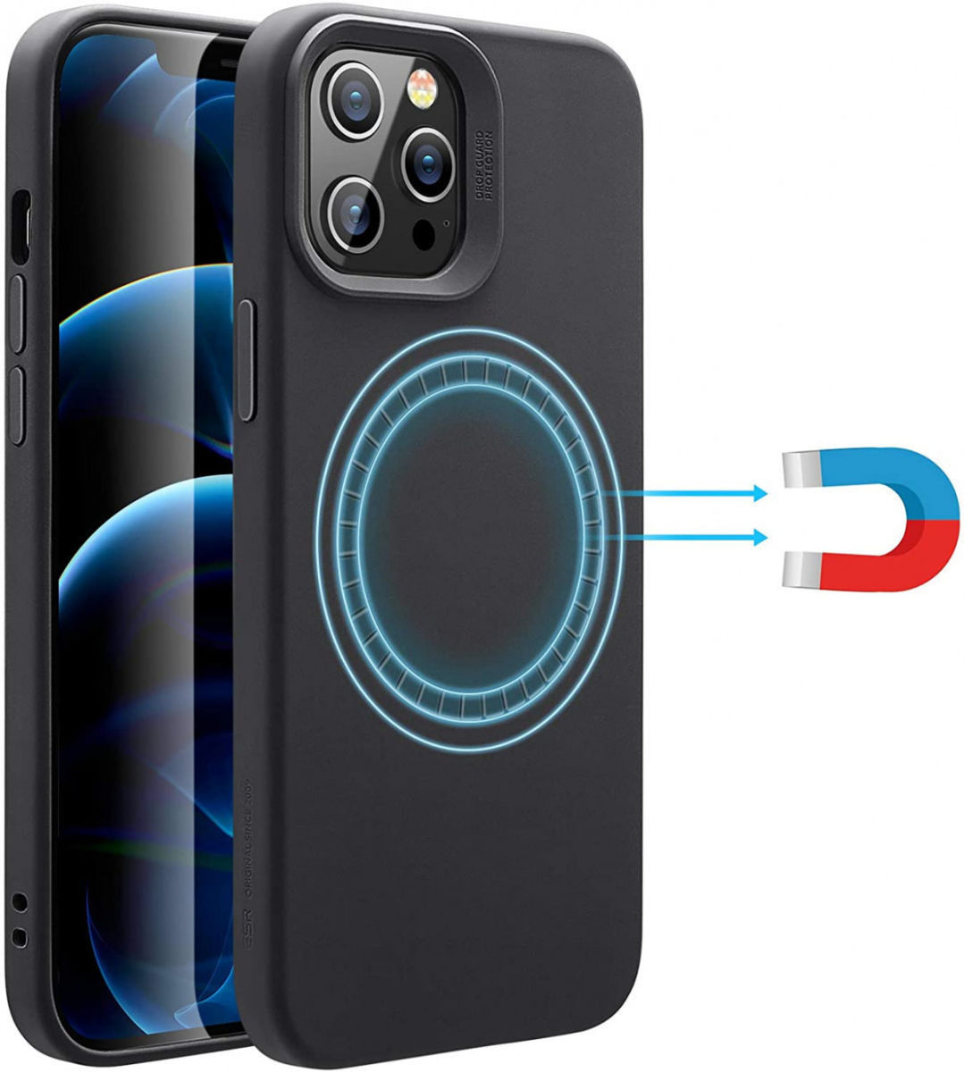 ESR Cloud Apple iPhone 12 Pro Max Hoesje voor MagSafe / HaloLock Zwart afbeelding 4