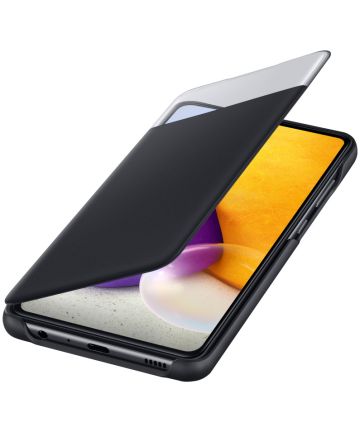Origineel Samsung Galaxy A72 Hoesje S-View Wallet Cover Zwart Hoesjes