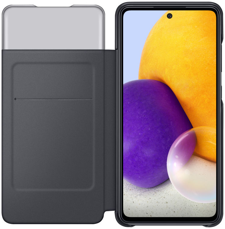 Origineel Samsung Galaxy A72 Hoesje S-View Wallet Cover Zwart afbeelding 3