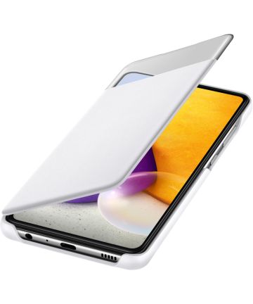 Origineel Samsung Galaxy A72 Hoesje S-View Wallet Cover Wit Hoesjes