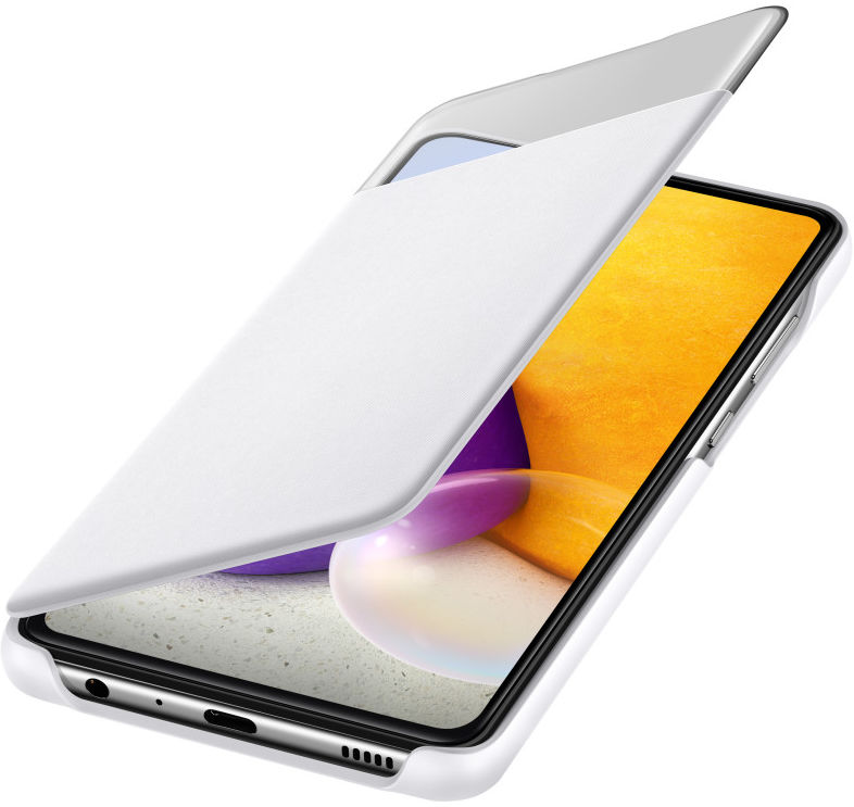 Origineel Samsung Galaxy A72 Hoesje S-View Wallet Cover Wit afbeelding 1