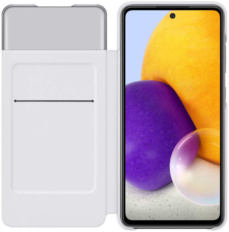 Origineel Samsung Galaxy A72 Hoesje S-View Wallet Cover Wit afbeelding 3