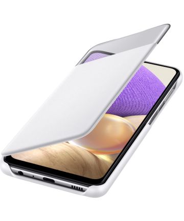 Origineel Samsung Galaxy A32 5G Hoesje S-View Wallet Cover Wit Hoesjes
