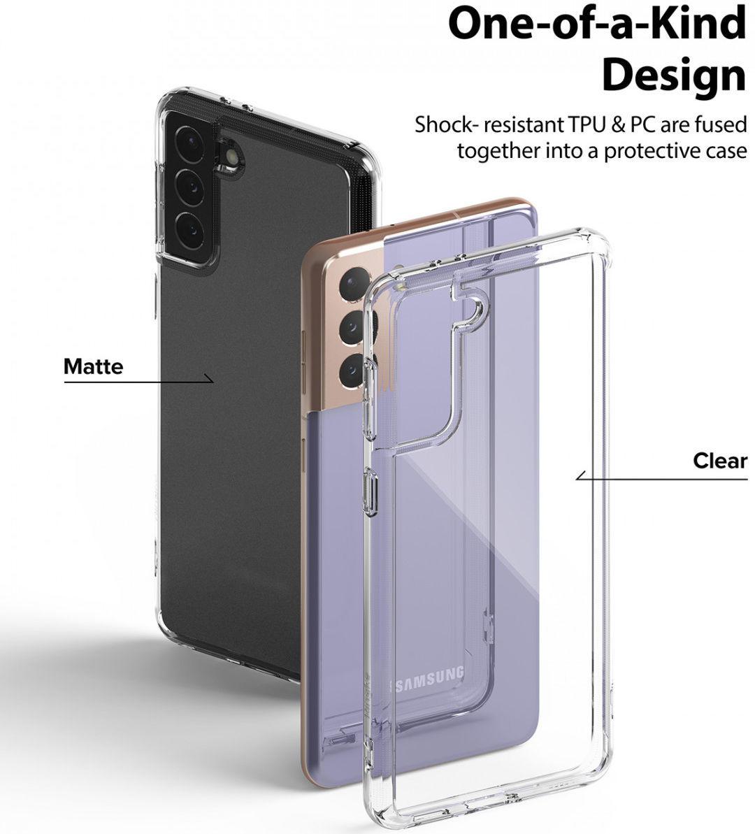 Ringke Fusion Samsung Galaxy S21 Hoesje Matte Transparant afbeelding 3