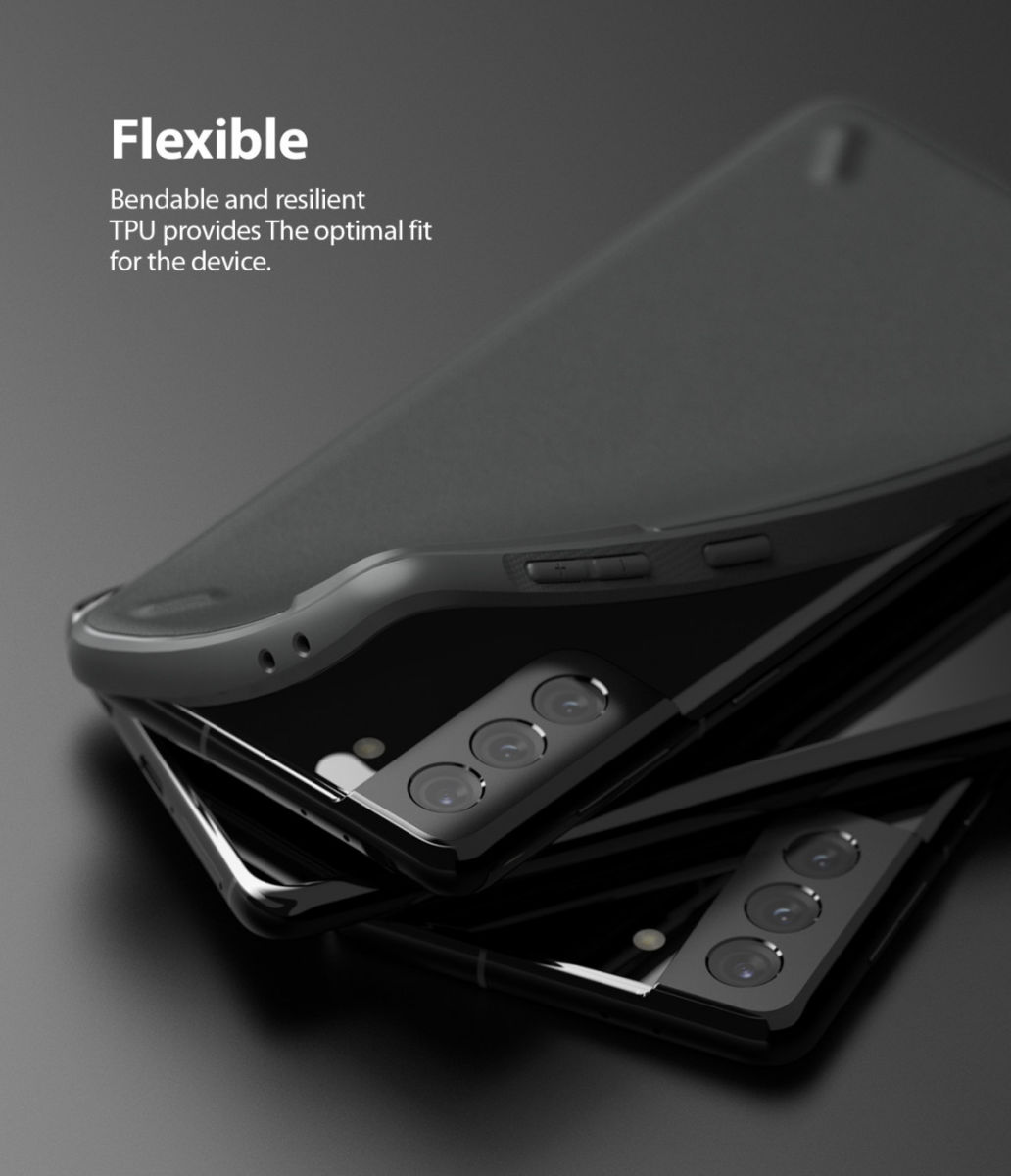Ringke Onyx Samsung Galaxy S21 Hoesje Flexibel TPU Grijs afbeelding 4