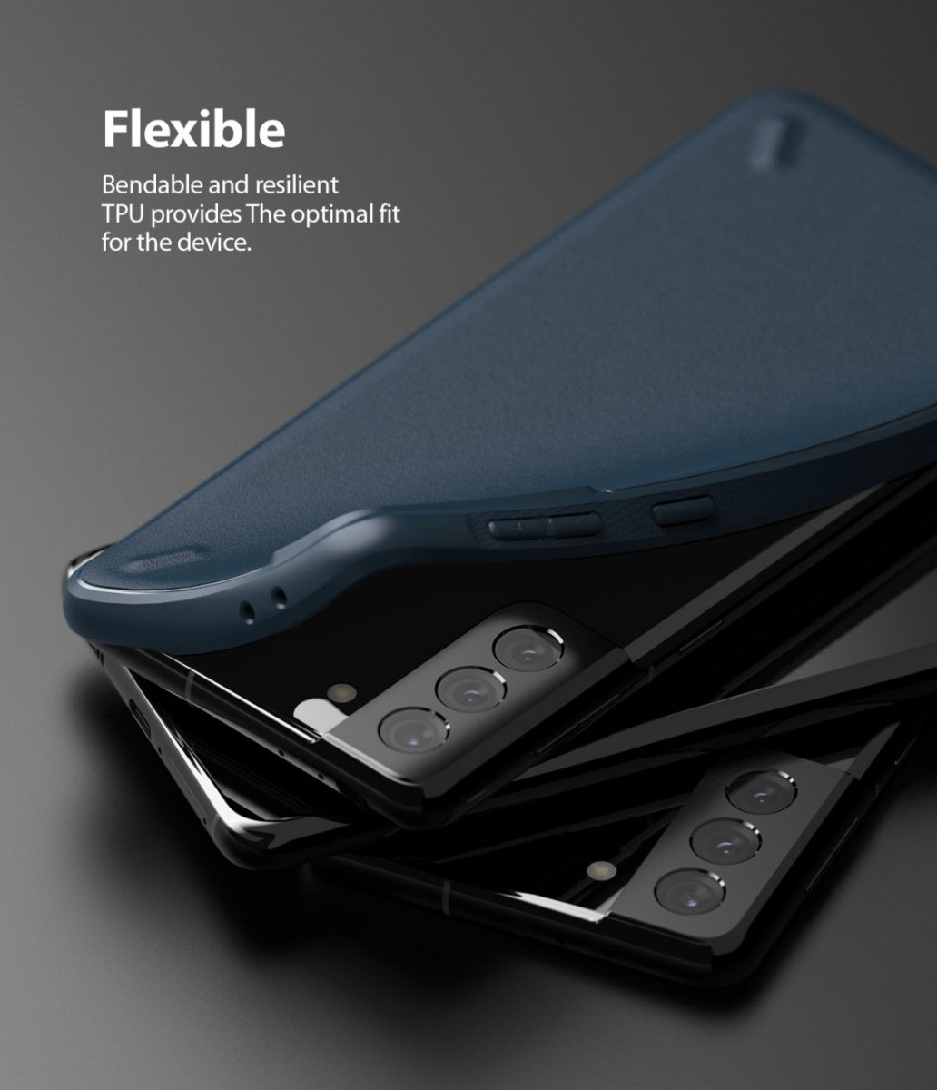 Ringke Onyx Samsung Galaxy S21 Plus Hoesje Flexibel TPU Blauw afbeelding 4