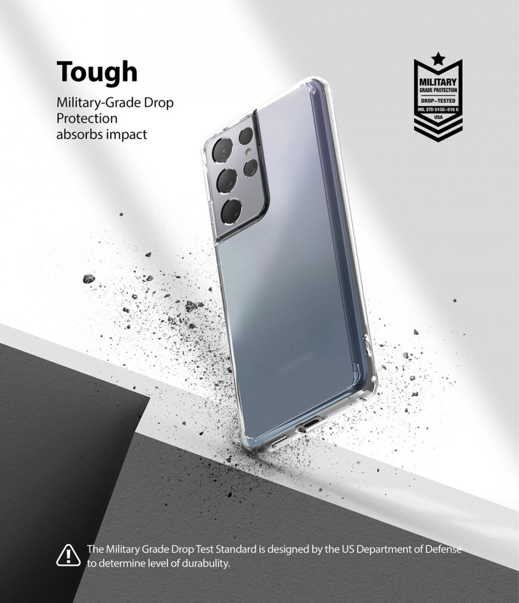 Ringke Fusion Samsung Galaxy S21 Ultra Hoesje Matte Transparant afbeelding 8