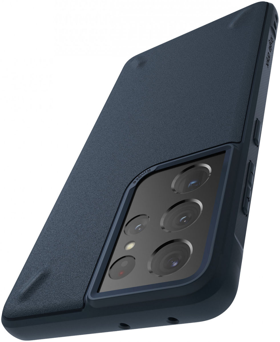 Ringke Onyx Samsung Galaxy S21 Ultra Hoesje Flexibel TPU Blauw afbeelding 9