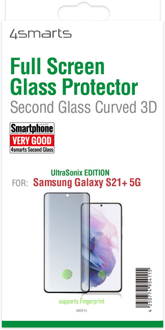 4smarts Second Glass Curved 3D Samsung Galaxy S21 Plus Screenprotector afbeelding 2