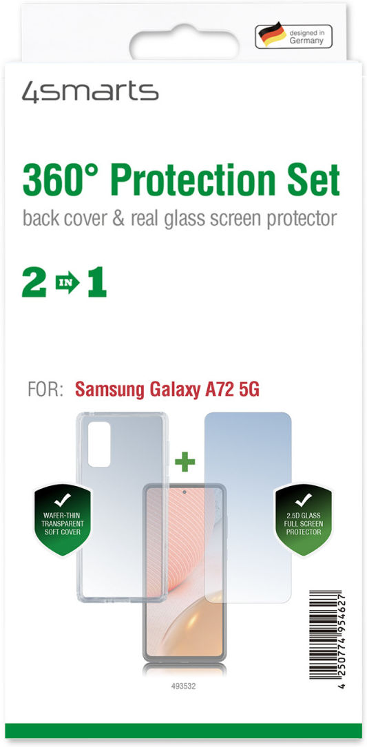4smarts 360° Protection Set Samsung Galaxy A72 Transparant afbeelding 2
