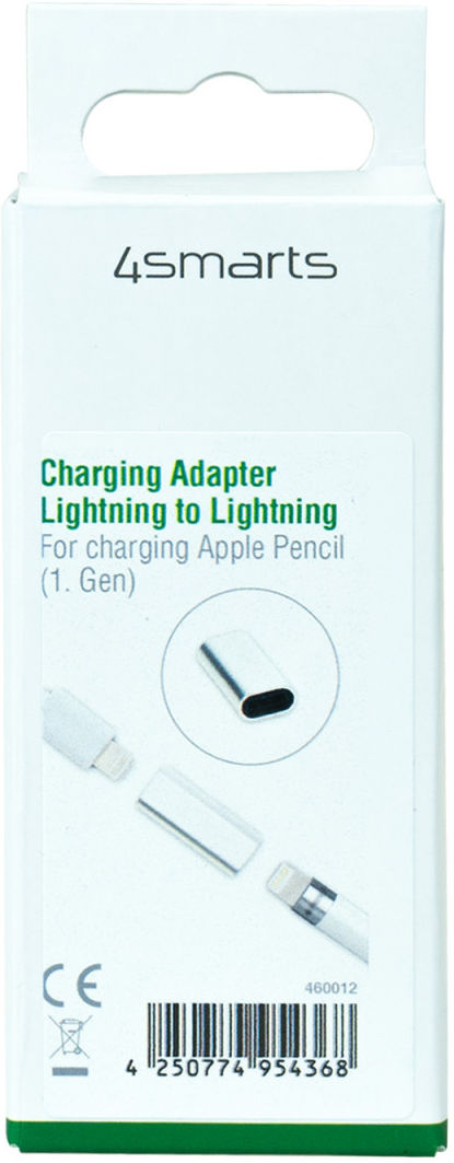 4smarts Lightning Naar Lightning Adapter voor Apple Pencil Zilver afbeelding 5