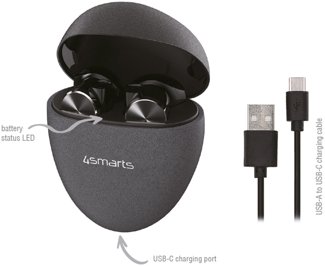 4smarts TWS Bluetooth In-Ear Draadloze Oordopjes Zwart afbeelding 3