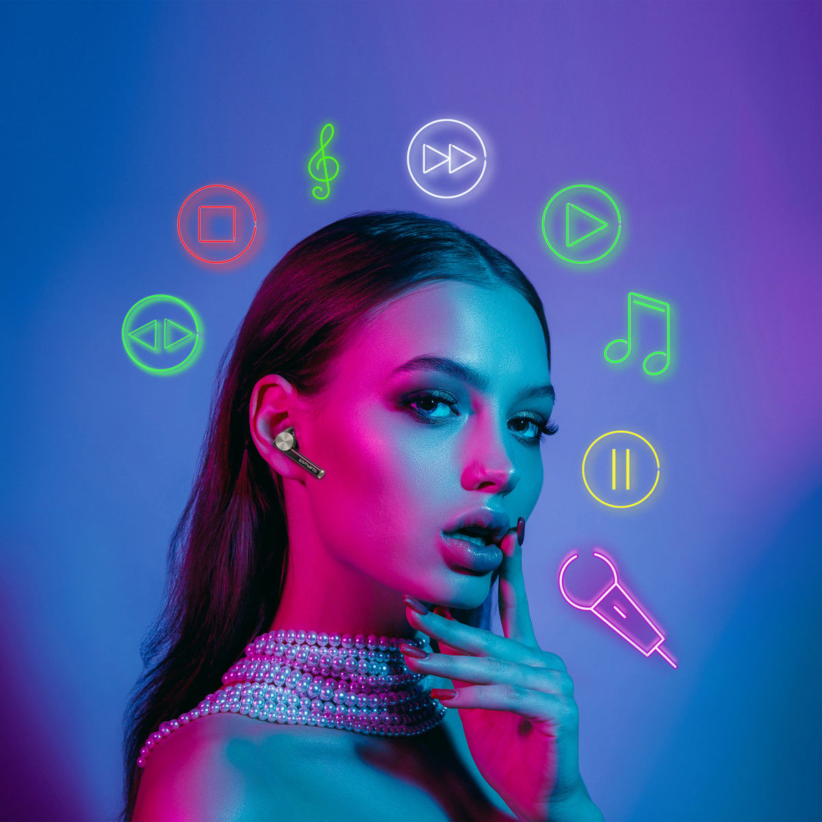 4smarts TWS Bluetooth In-Ear Draadloze Oordopjes Roze afbeelding 7