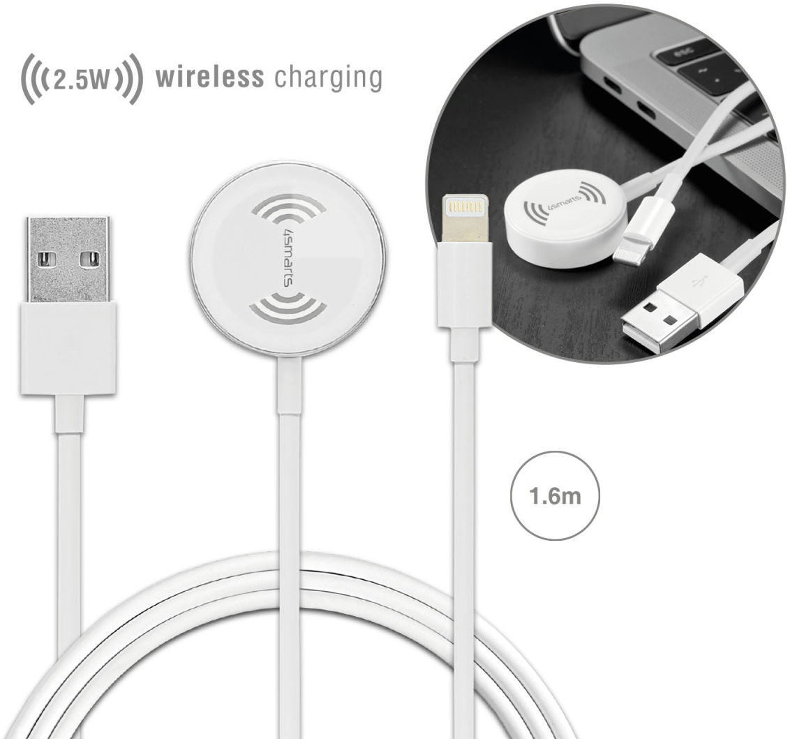 4smarts Voltbeam Oplader voor Apple Watch en Lightning Kabel 1.6 Meter afbeelding 3