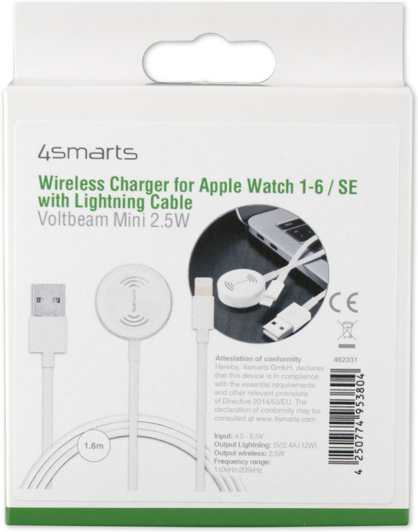 4smarts Voltbeam Oplader voor Apple Watch en Lightning Kabel 1.6 Meter afbeelding 4