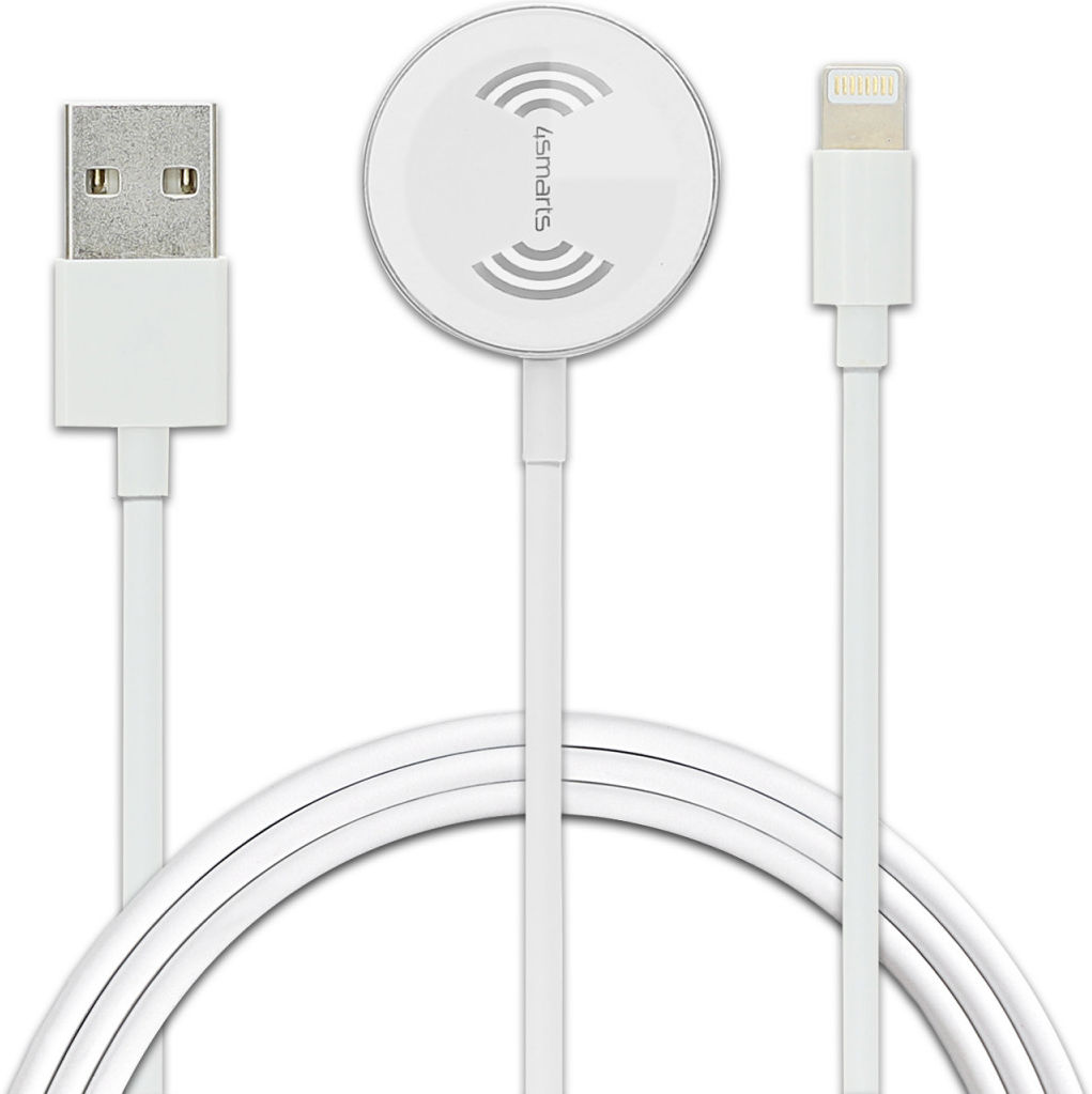 4smarts Voltbeam Oplader voor Apple Watch en Lightning Kabel 1.6 Meter afbeelding 1