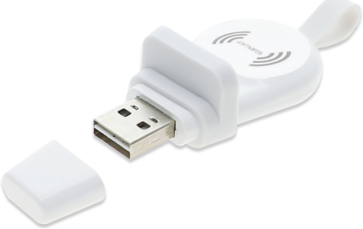 4smarts VoltBeam Apple Watch USB-A Draadloze Connector Oplader Wit afbeelding 1