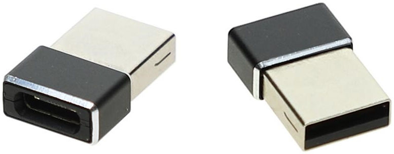 4smarts USB-A naar USB-C Converter/Adapter Zwart afbeelding 1