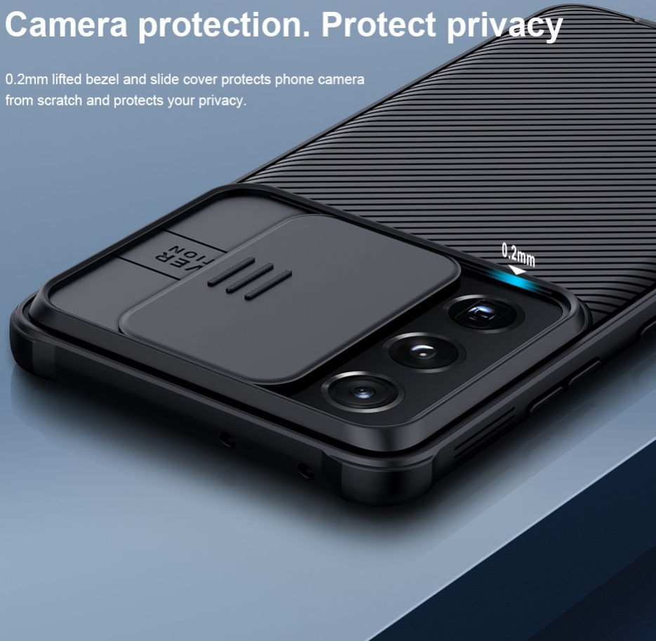 Nillkin CamShield Samsung Galaxy S21 Ultra Hoesje Camera Slider Blauw afbeelding 12