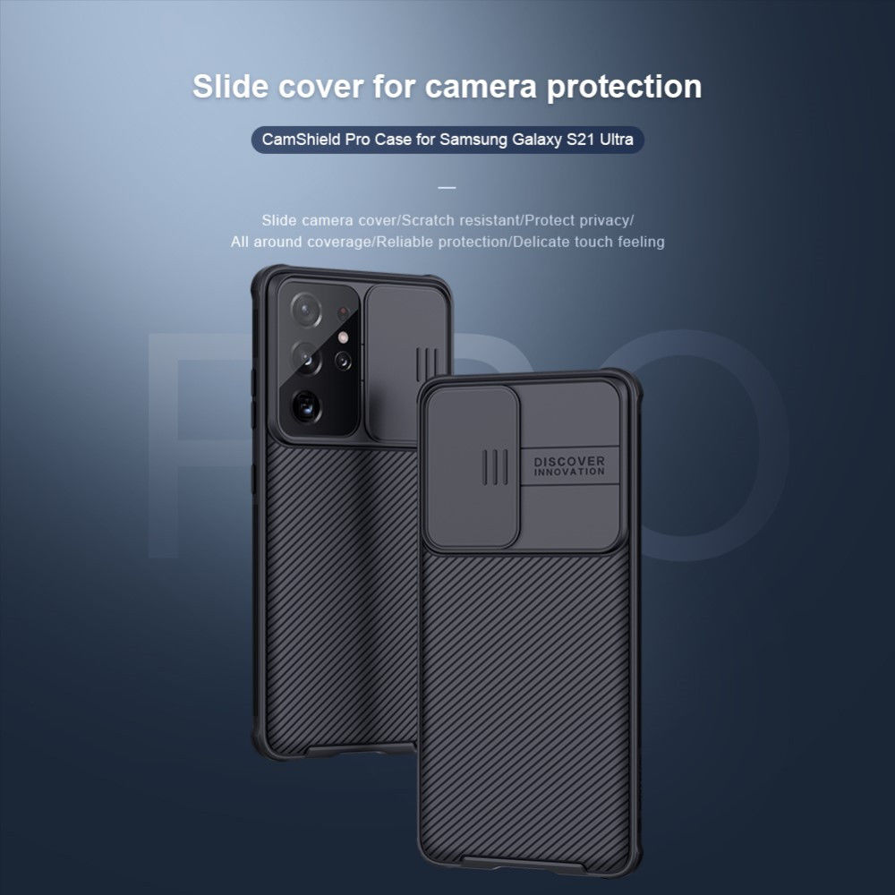 Nillkin CamShield Samsung Galaxy S21 Ultra Hoesje Camera Slider Blauw afbeelding 11