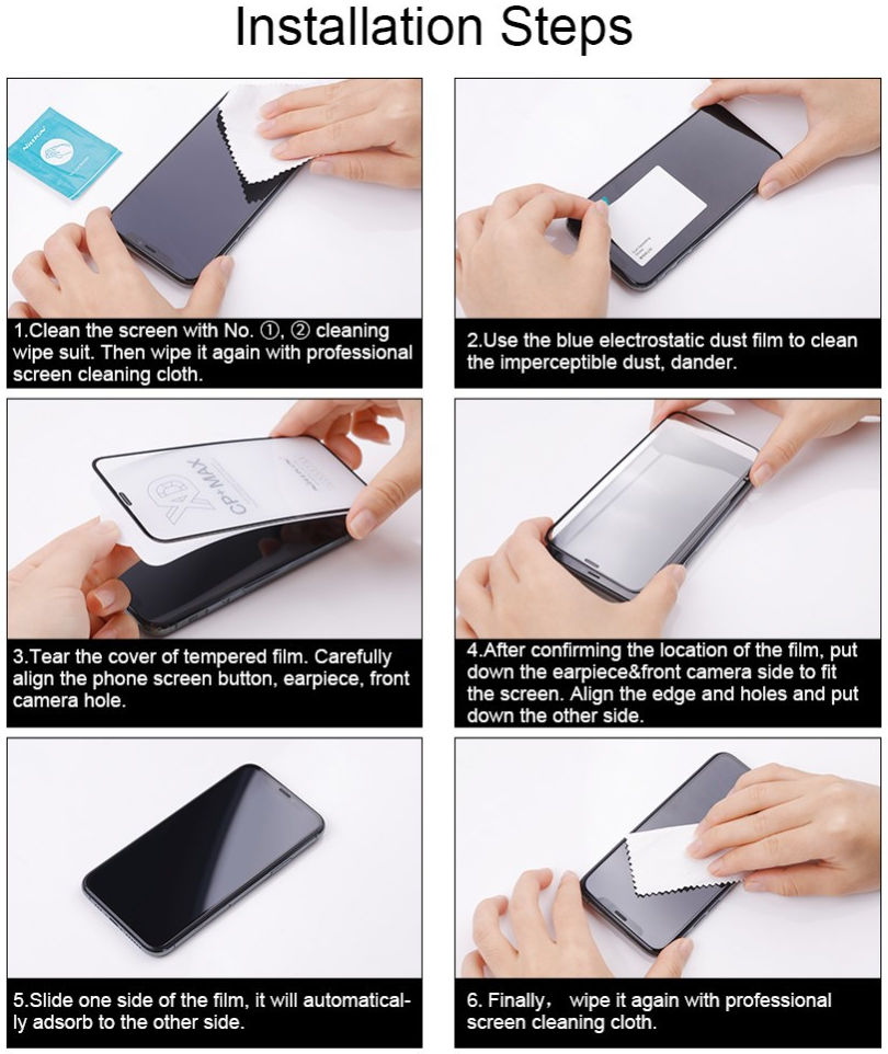 Nillkin Samsung Galaxy A72 Screen Protector Anti-Explosie 0.3mm Zwart afbeelding 14