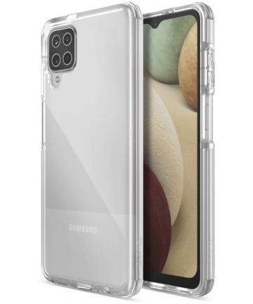 Raptic Clear Samsung Galaxy A12 Hoesje Transparant/Wit Hoesjes