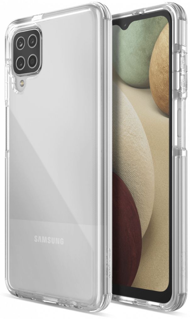 Raptic Clear Samsung Galaxy A12 Hoesje Transparant/Wit afbeelding 1