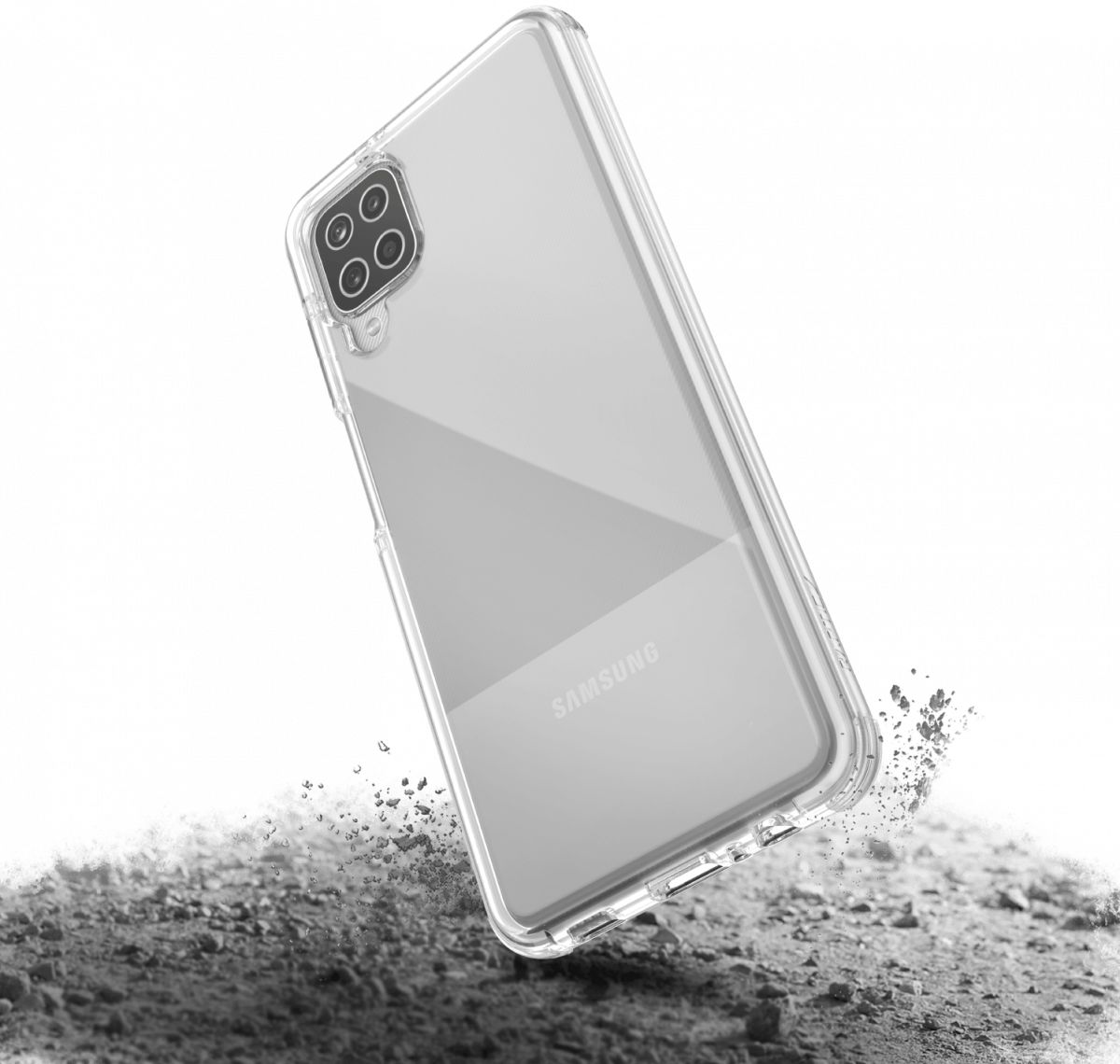 Raptic Clear Samsung Galaxy A12 Hoesje Transparant/Wit afbeelding 5