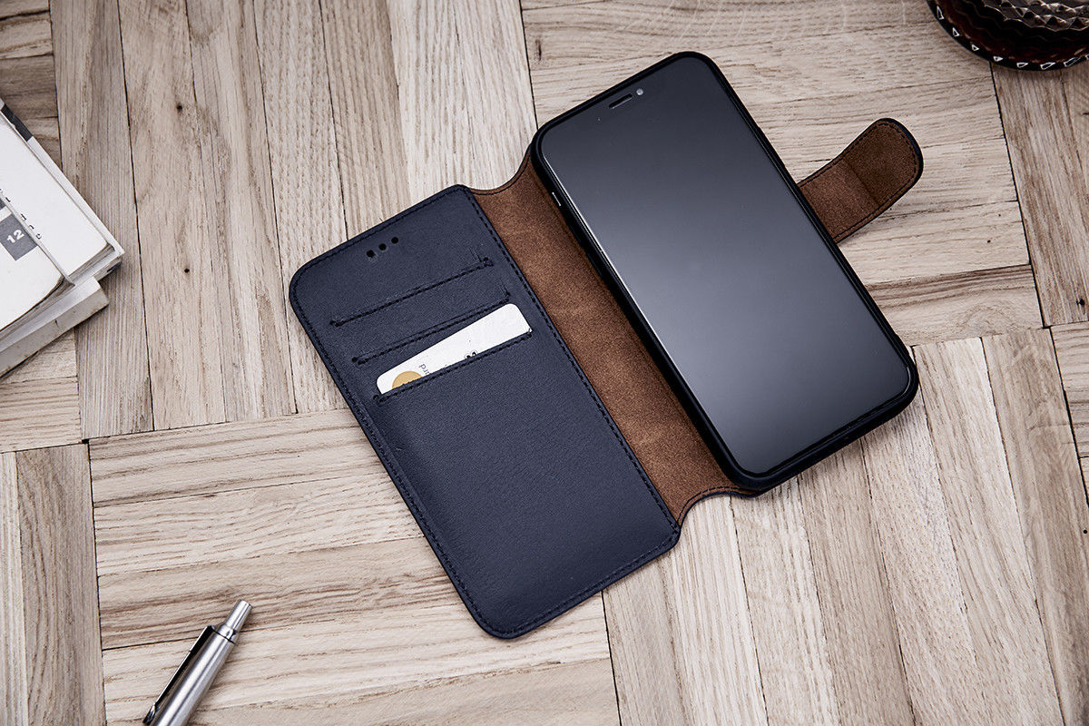 Minim 2-in-1 Samsung Galaxy S21 Hoesje Book Case en Back Cover Zwart afbeelding 4