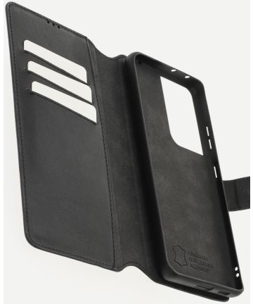 Minim 2-in-1 Samsung S21 Ultra Hoesje Book Case en Back Cover Zwart Hoesjes