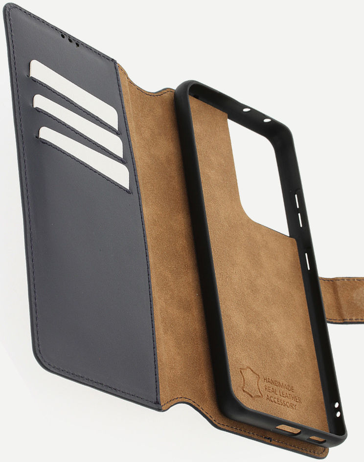 Minim 2-in-1 Samsung S21 Ultra Hoesje Book Case en Back Cover Blauw afbeelding 1