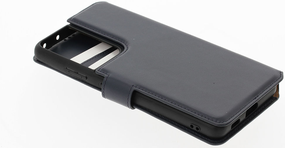 Minim 2-in-1 Samsung S21 Ultra Hoesje Book Case en Back Cover Blauw afbeelding 10