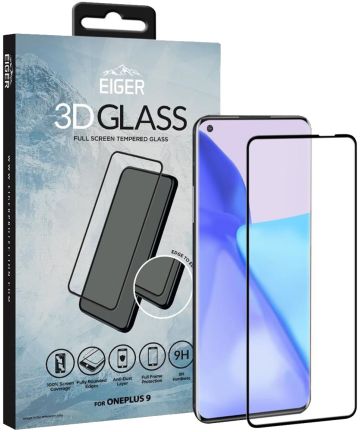 Eiger OnePlus 9 Tempered Glass Case Friendly Screen Protector Gebogen Screen Protectors