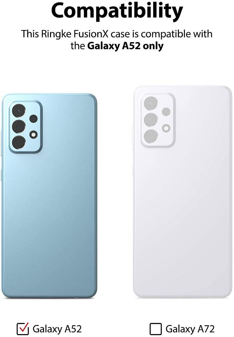 Ringke Fusion X Samsung Galaxy A52 / A52S Hoesje Camo Zwart afbeelding 11