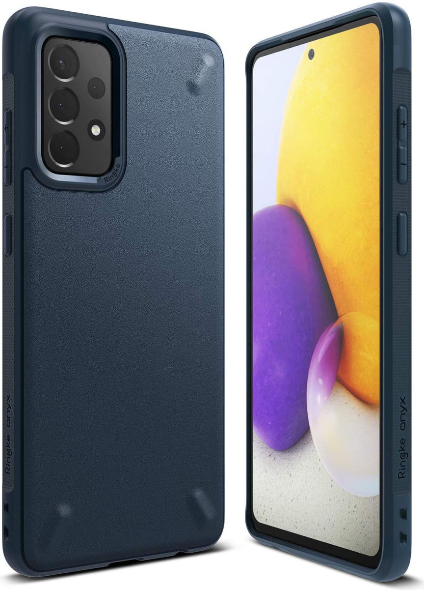Ringke Onyx Samsung Galaxy A72 Hoesje Flexibel TPU Back Cover Blauw afbeelding 1