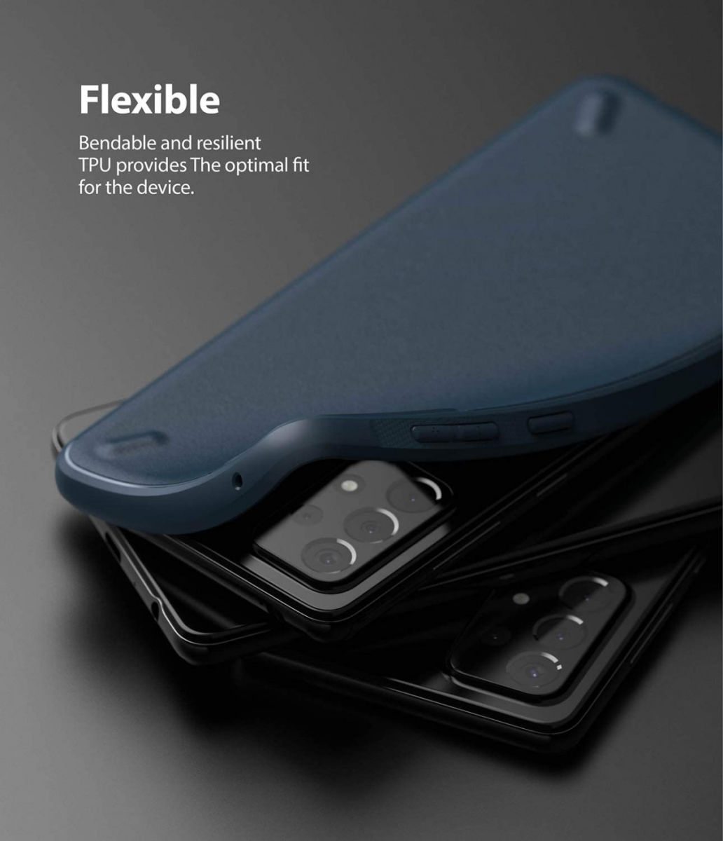 Ringke Onyx Samsung Galaxy A72 Hoesje Flexibel TPU Back Cover Blauw afbeelding 6