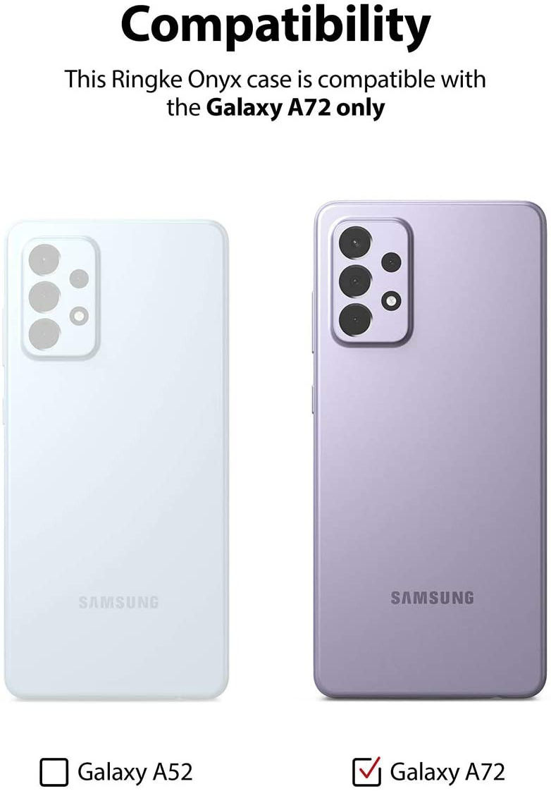 Ringke Onyx Samsung Galaxy A72 Hoesje Flexibel TPU Back Cover Blauw afbeelding 10