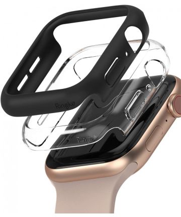 Ringke Slim Apple Watch 40MM Hoesje Dun Transparant en Zwart (2-Pack) Cases
