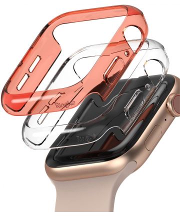Ringke Slim Apple Watch 40MM Hoesje Dun Transparant en Rood (2-Pack) Cases