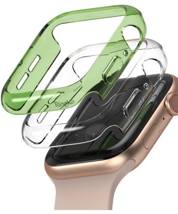 Ringke Slim Apple Watch 40MM Hoesje Dun Transparant en Groen (2-Pack) Cases