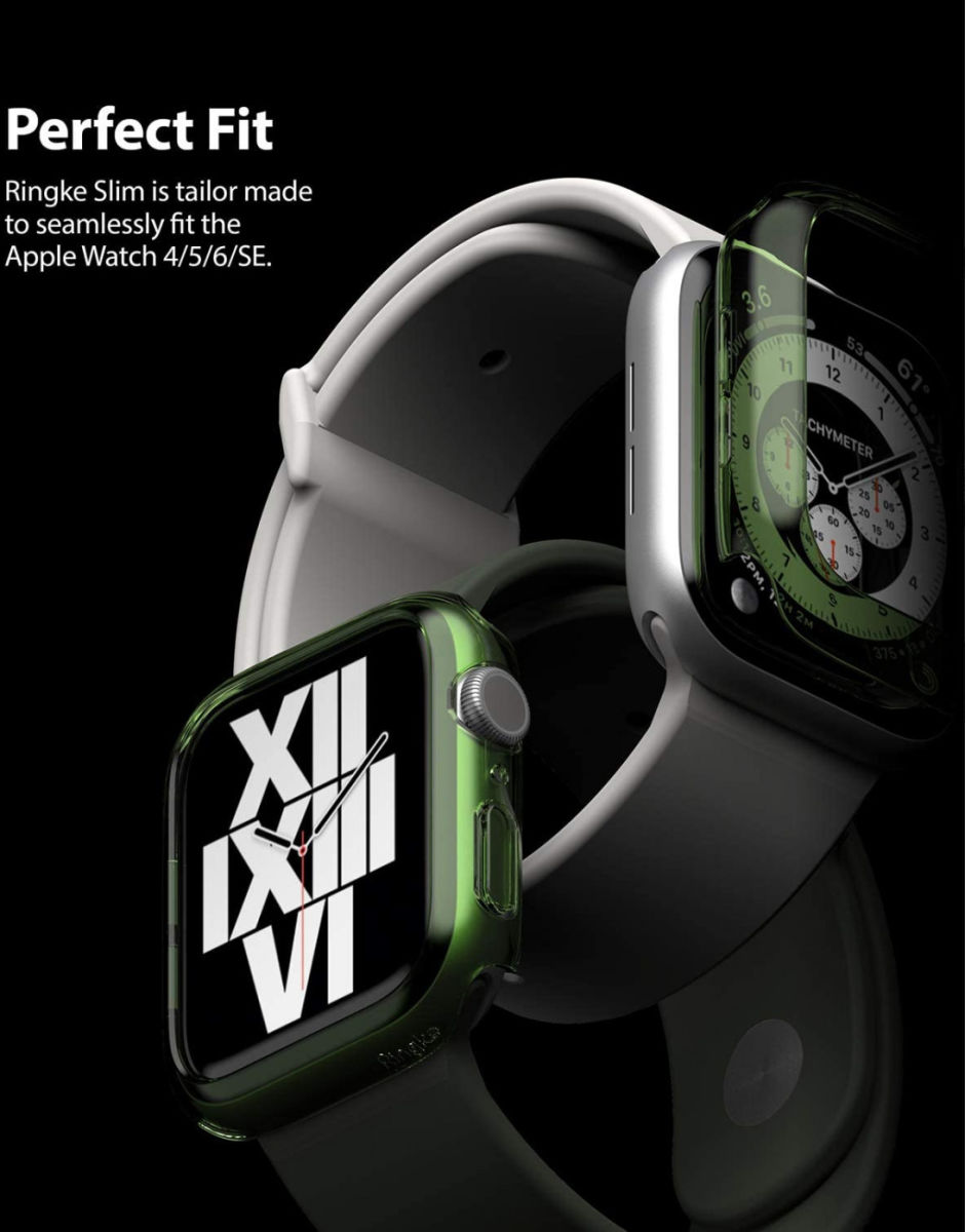 Ringke Slim Apple Watch 40MM Hoesje Dun Transparant en Groen (2-Pack) afbeelding 9