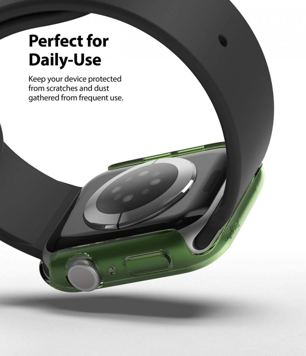 Ringke Slim Apple Watch 40MM Hoesje Dun Transparant en Groen (2-Pack) afbeelding 4