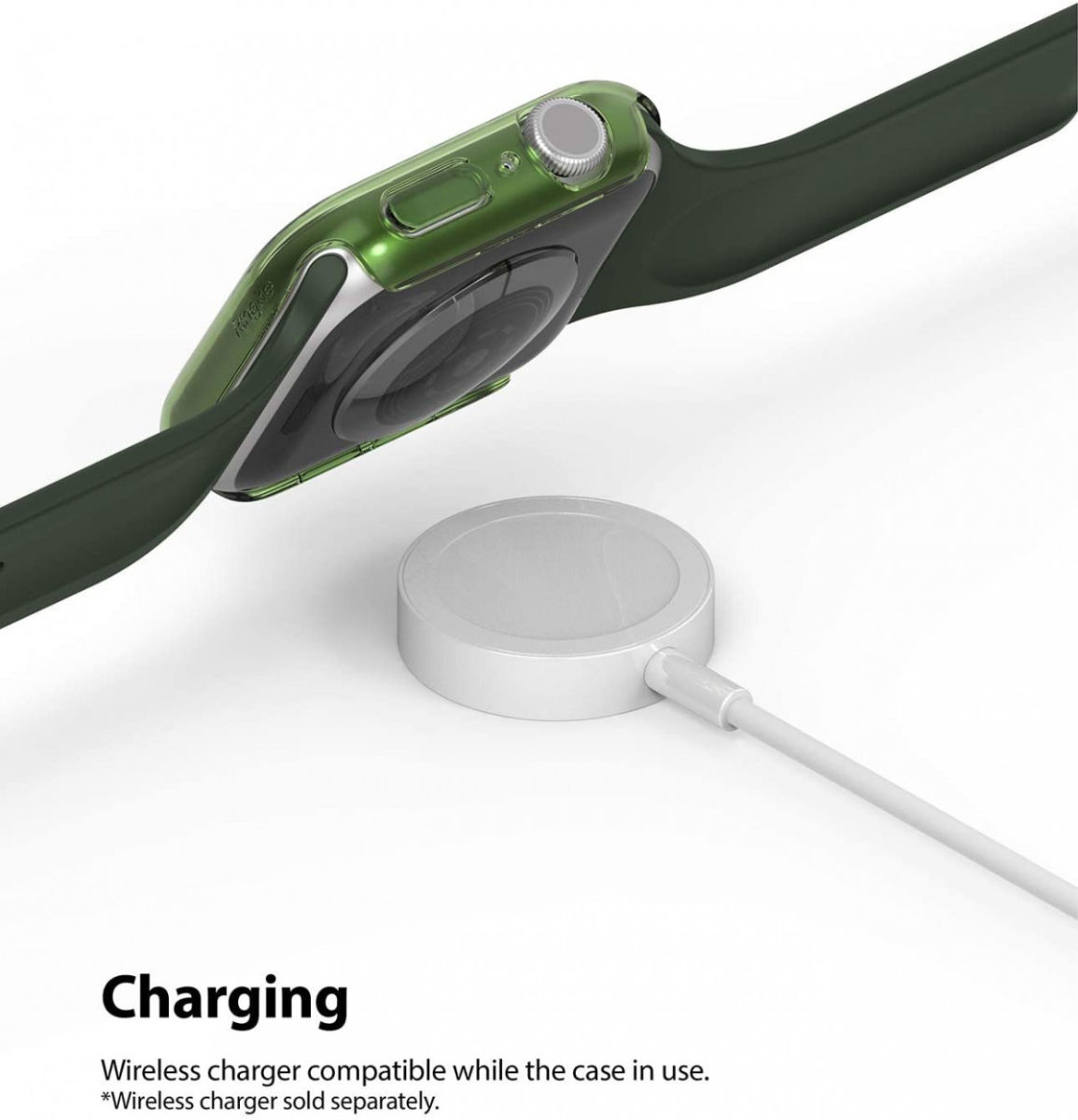 Ringke Slim Apple Watch 40MM Hoesje Dun Transparant en Groen (2-Pack) afbeelding 5