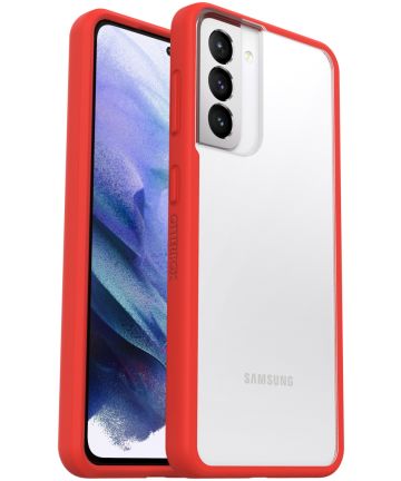 OtterBox React Samsung Galaxy S21 Hoesje Transparant Rood Hoesjes