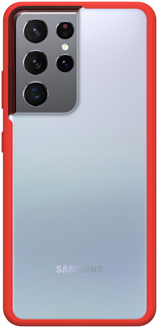 OtterBox React Samsung Galaxy S21 Ultra Hoesje Transparant Rood afbeelding 2