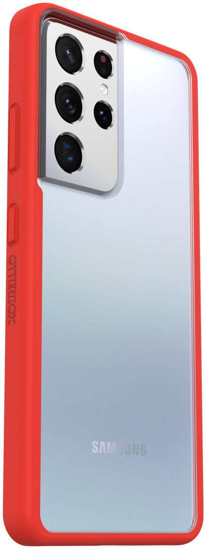 OtterBox React Samsung Galaxy S21 Ultra Hoesje Transparant Rood afbeelding 3
