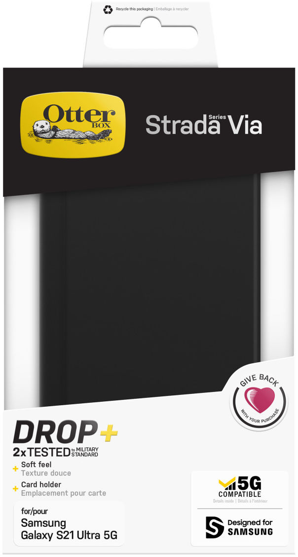 Otterbox Strada Via Serie Samsung Galaxy S21 Ultra Book Case Zwart afbeelding 12
