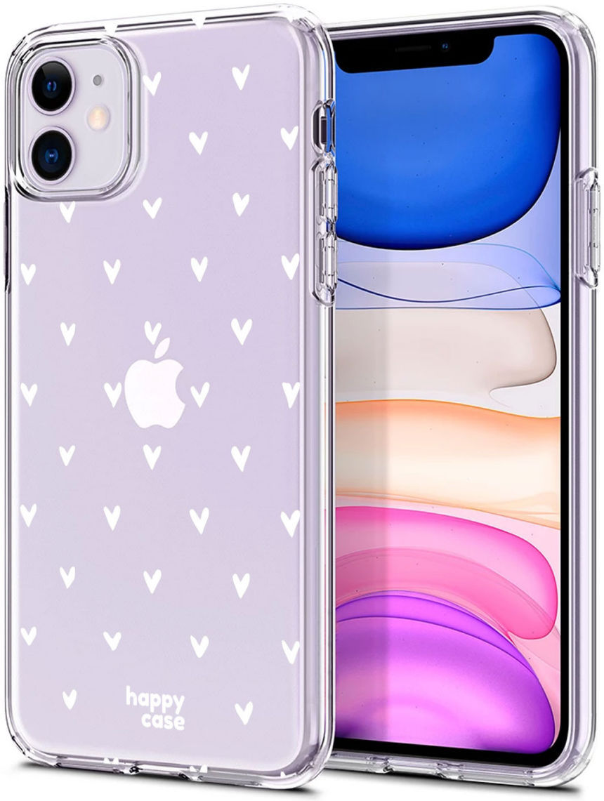 HappyCase Apple iPhone 11 Hoesje Flexibel TPU Hartjes Print afbeelding 7