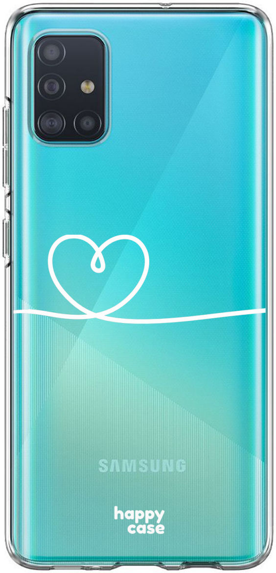 HappyCase Samsung Galaxy A71 Hoesje Flexibel TPU Hartje Print afbeelding 1