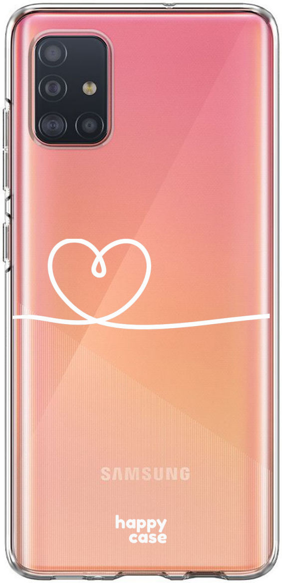 HappyCase Samsung Galaxy A71 Hoesje Flexibel TPU Hartje Print afbeelding 7